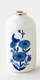 Blue and White Bud Ceramic Vase | Medium
