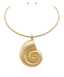 Textured Ammonites Wire Choker