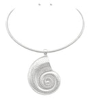 Textured Ammonites Wire Choker