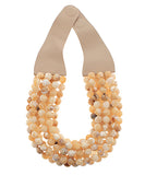 Agate Ball Bead Magnetic Clasp Necklace