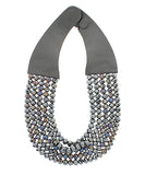 Faceted Cut Glass Bead Layered Necklace
