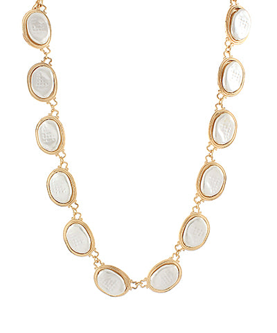 Linked Oval Pearl Necklace