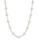 Tip Shaped Pearl Chain Necklace