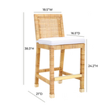 Lilly Rattan Counter Stool