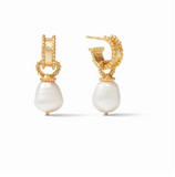 Julie Vos :: Marbella Pearl Hoop & Charm Earring