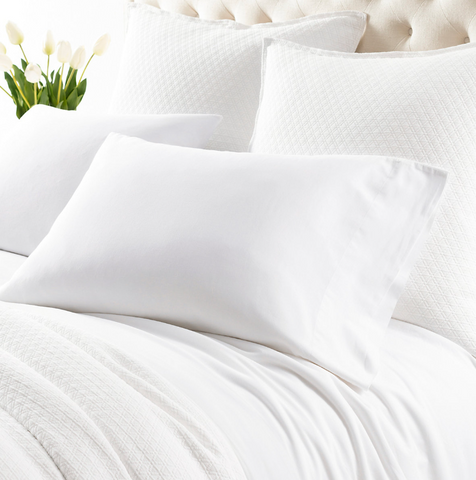 Pine Cone Hill :: Cozy Cotton White Pillowcases