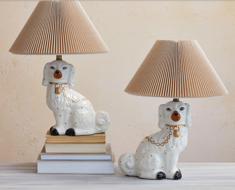 Ceramic Dog Table Lamp