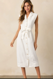 Jacqueline White Midi Dress