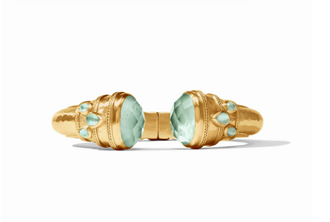 Julie Vos Cannes Cuff Iridescent Aquamarine Blue