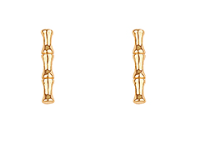 50mm Pave Crystal Bamboo Shape Earrings