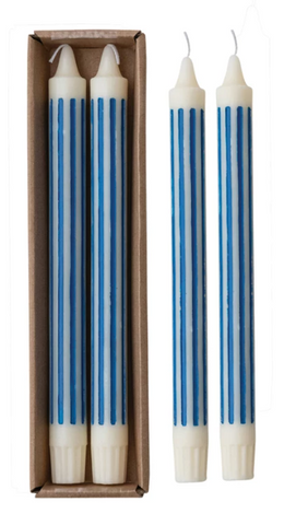 Vertical Striped Taper Candles