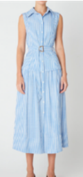Lorin Long Striped Dress