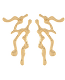 Coral Shape Earrings Gold