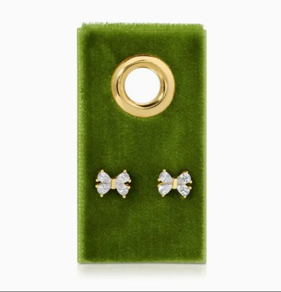 Cubic Zirconia Bow Studs