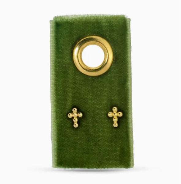 Petite Dot Cross Studs