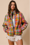 Quilted Plaid Jacket