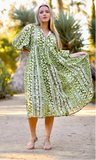 Mylah Block Printed Midi Dress