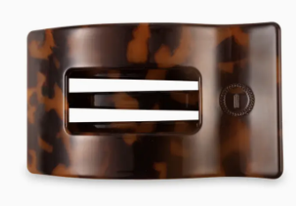Flat Rectangle Hair Clip | Small | Tortoise