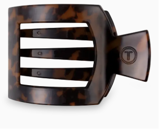 Square Flat Hair Clip | Large | Tortoise