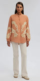 Market Jacket in Soft Coral & Ecru