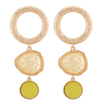 Linear Geo Resin & Ring Earrings