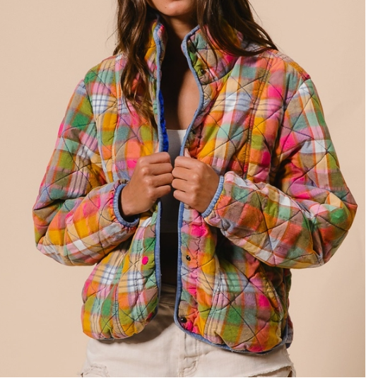 Quilted Plaid Jacket