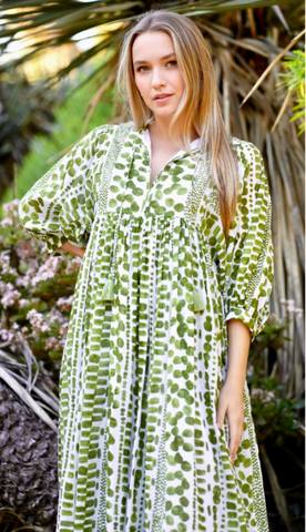 Mylah Block Printed Midi Dress