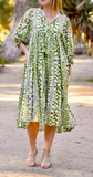 Mylah Block Printed Midi Dress