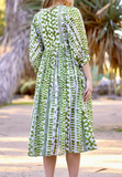 Mylah Block Printed Midi Dress