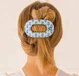 Blue Marigold | Large | Flat Round Hair Clip