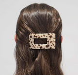 Flat Rectangle Hair Clip | Small | Blonde Tortoise