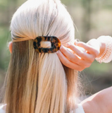 Flat Round Hair Clip | Tiny | Tortoise