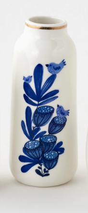 Blue and White Bud Ceramic Vase | Tall