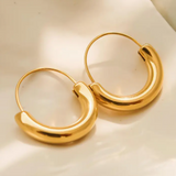 Mackenzie U-Shape Hoop Earring | 18K Non-Tarnish