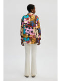 Patterned Satin Jacket