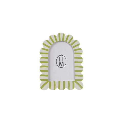 Striped Scalloped Photo Frame