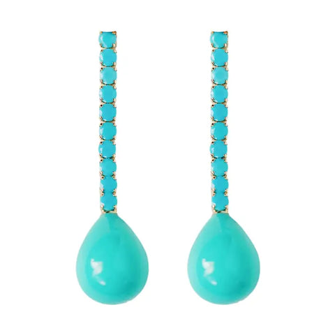 Turquoise Swingy Statement Earrings