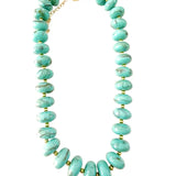 Holly Chunky Beaded Necklace- Turquoise