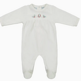 Baby Velour Holiday Tree Romper Footie