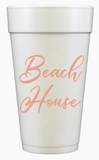 Beach House Foam Cups