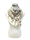Large Woolen Square Bandana | Beige