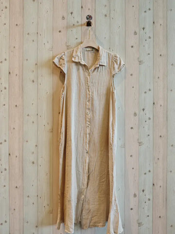 Linen Short Sleeve Tshirt Dress