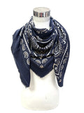 Large Woolen Square Bandana | Blue