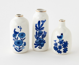 Blue and White Bud Ceramic Vase | Medium
