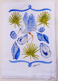 Blue Coastal Tea Towel