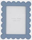 Blue Scallop Edge Photo Frame