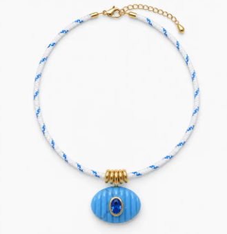 Blue Stone Pendant Necklace