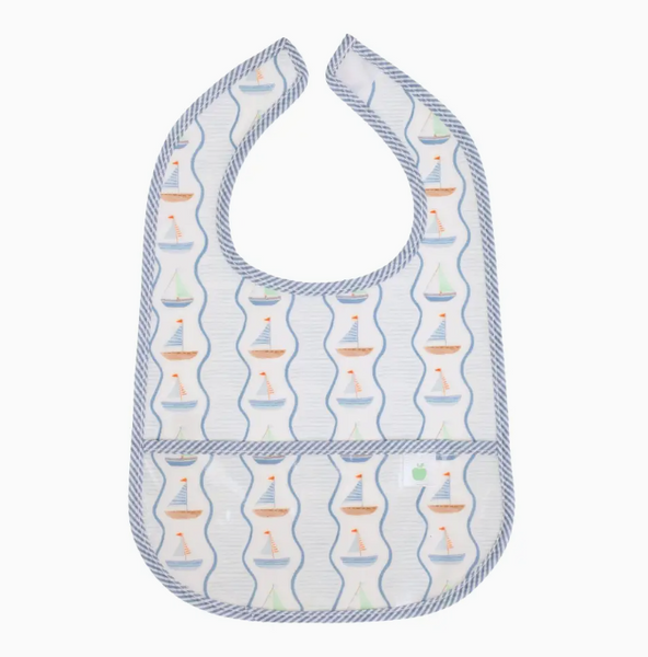 Wipe It Bib | Sailboats