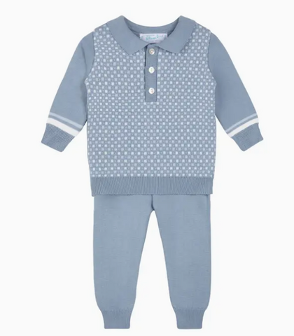 Boys Geo Knit Polo Set