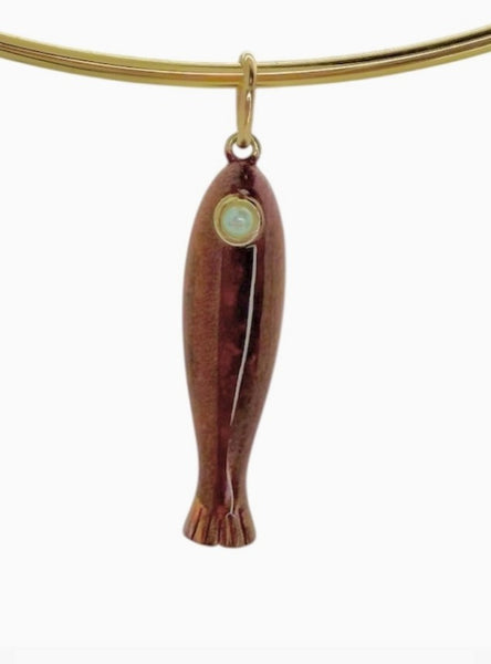 Fish Necklace- Brown